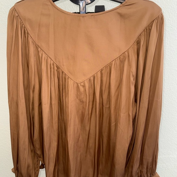 Flawless Tops - Elegant Brown Women's Blouse